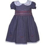 Smocked Dress Navy Colour – Free Shipping