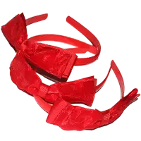 red alice bands with bow