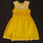 Yellow Smocked Dresses for Girls – Sleeveless, 6 ( Age 6 – 7 years )
