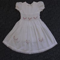 Smocked Dress – White for Christening/Special occasion