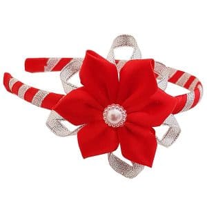 Alice band with red flower