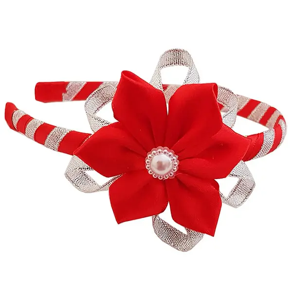 Alice Band with Red Flower
