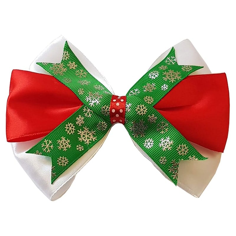 Red Green Christmas Bow