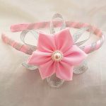 Alice Band with Pink Satin Flower