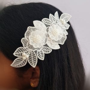 Offwhite bridal hair clip