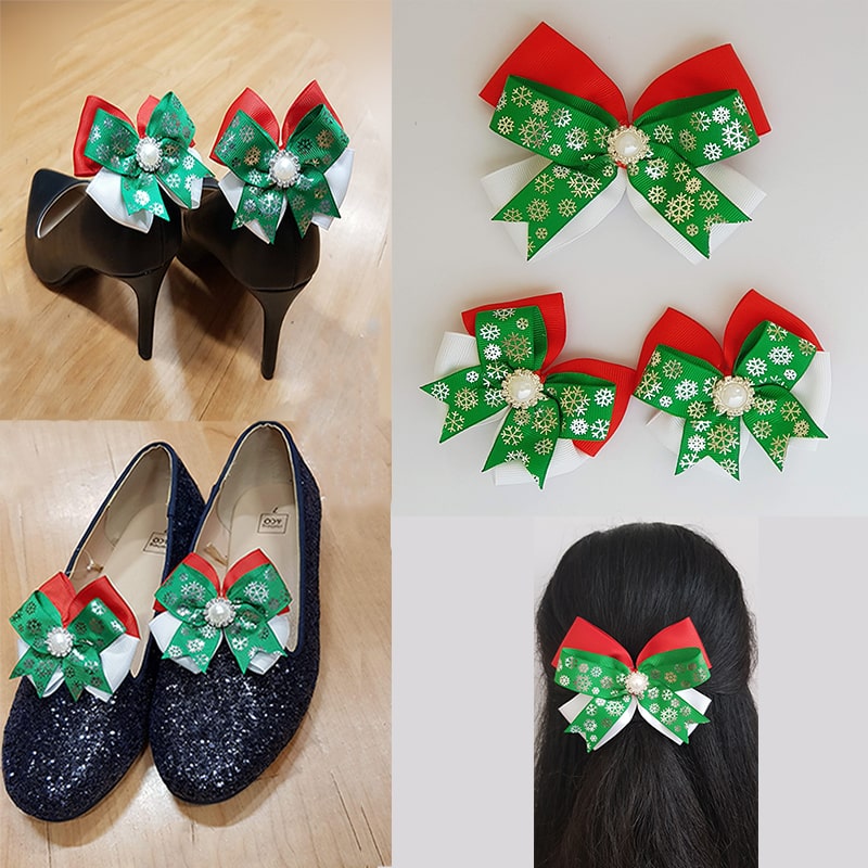 Shoe Clip and Hair Bow Clip Combo set